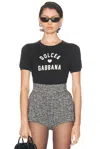 Dolce & Gabbana Black Cotton Logo T-shirt In Black
