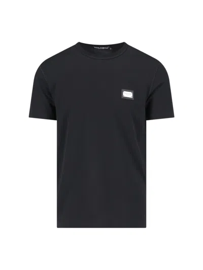 Dolce & Gabbana Logo T-shirt In Black  