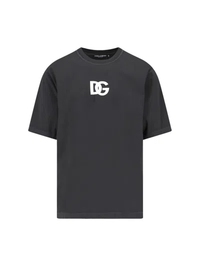 Dolce & Gabbana Logo T-shirt In Nero