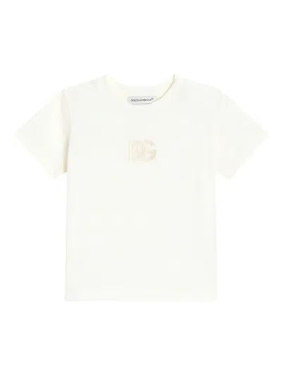 Dolce & Gabbana Babies' Logo T-shirt In Neutral