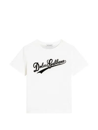 Dolce & Gabbana Kids' Logo T-shirt In White