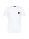 Dolce & Gabbana Dolce&gabbana White Crewneck T Shirt With Logo Plaque In White