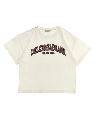 Dolce & Gabbana Kids' Logo T-shirt In White