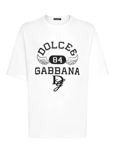 Dolce & Gabbana Men Cotton T-shirt In White