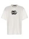 Dolce & Gabbana Bold Logo Print Crewneck T-shirt In White/black