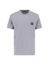 Dolce & Gabbana Logo T-shirt With Plaque In Gray