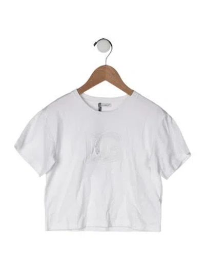 Pre-owned Dolce & Gabbana Babies' Logo T Shirt W/tags In White