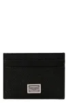 Dolce & Gabbana Black Dauphine Calfskin Card Holder