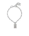 Dolce & Gabbana Logo-tag Chain-link Bracelet In Gray