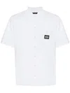 DOLCE & GABBANA LOGO-TAG COTTON BOWLING SHIRT