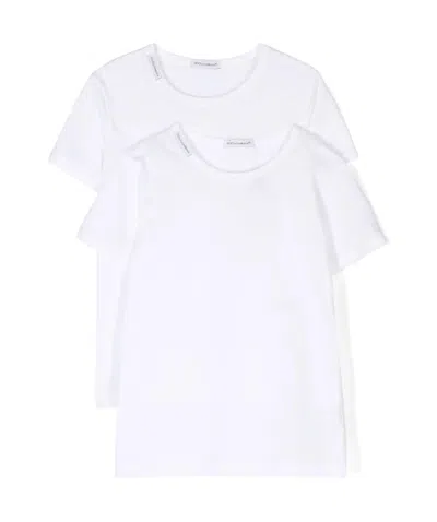 Dolce & Gabbana Logo Tag Cotton T-shirt (pack Of Two) In White
