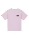 Dolce & Gabbana Logo-patch Cotton T-shirt In Pink