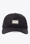 Dolce & Gabbana Logo Tag Embellished Baseball Cap In Blue