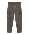 Dolce & Gabbana Logo-tag Gabardine Cargo Trousers In Black