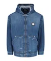 Dolce & Gabbana Jacket Hooded Front Pockets In Blue