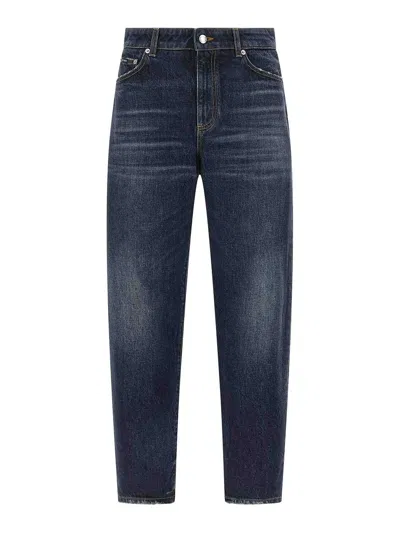 Dolce & Gabbana Logo Tag Jeans In Blue