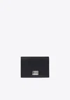 Dolce & Gabbana Bifold Wallet In Black Dauphine Leather In Black