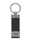 Dolce & Gabbana Men Dg Logo Leather Key Ring In Black