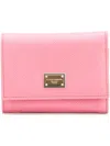 Dolce & Gabbana Logo-tag Leather Wallet In Pink