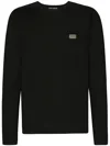 Dolce & Gabbana Logo Plaque Long-sleeve T-shirt In Black
