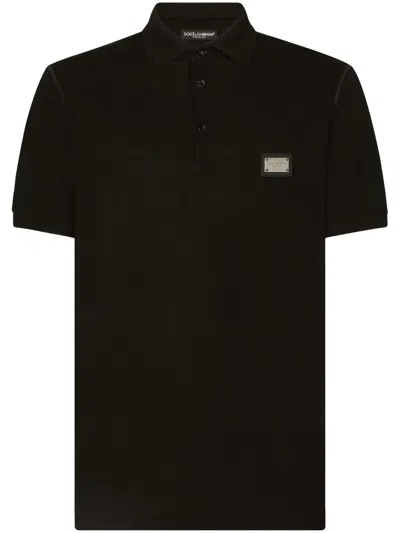 DOLCE & GABBANA LOGO-TAG PIQUÉ POLO SHIRT