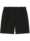 Dolce & Gabbana Boy's Logo Plaque Shorts In Black