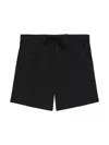 Dolce & Gabbana Logo-tag Poplin Shorts In Black