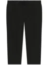 Dolce & Gabbana Drawstring-waist Logo Plaque Trousers In Black