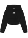 Dolce & Gabbana Logo-plaque Pullover Hoodie In Black