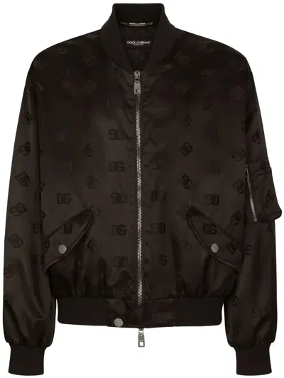 Dolce & Gabbana Bomberjacke Mit Monogramm In Black