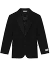 Dolce & Gabbana Logo-tag Single-breasted Tuxedo Blazer In Black
