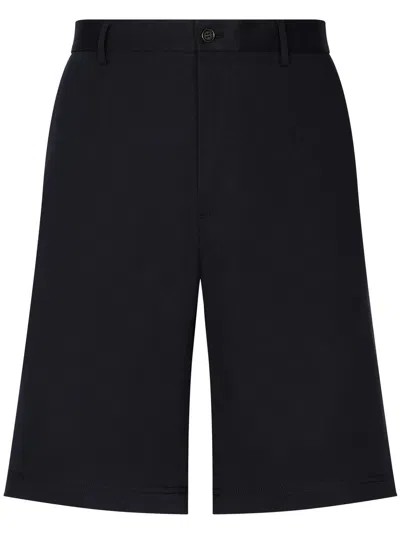Dolce & Gabbana Logo-tag Stretch-cotton Shorts In Black