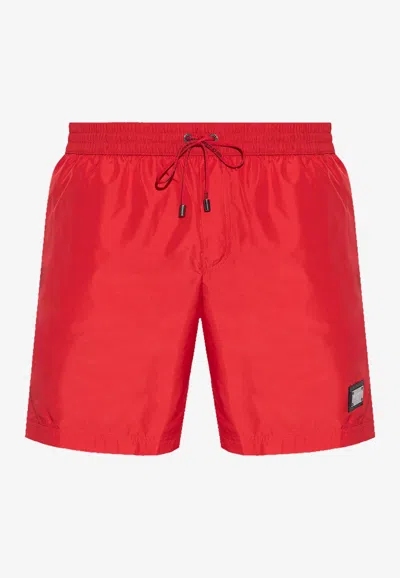 DOLCE & GABBANA LOGO TAG SWIM SHORTS