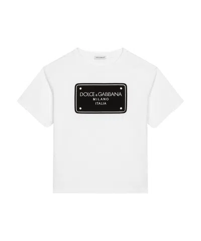 DOLCE & GABBANA DOLCE  GABBANA KIDS LOGO TAG JERSEY T-SHIRT