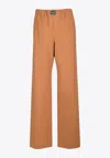 Dolce & Gabbana Logo Tag Tailored Pants In Brown