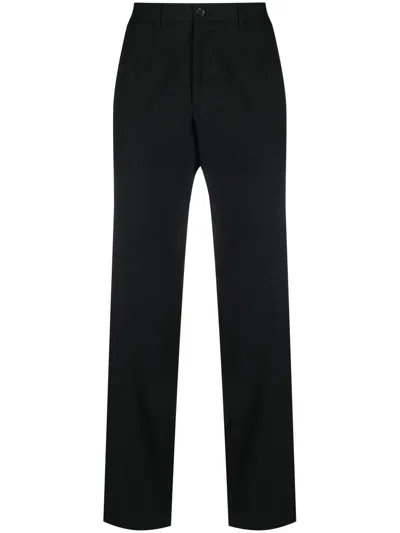 Dolce & Gabbana Logo-tag Tailored Trousers In Black