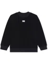 Dolce & Gabbana Logo-tag Terrycloth Sweatshirt In Black