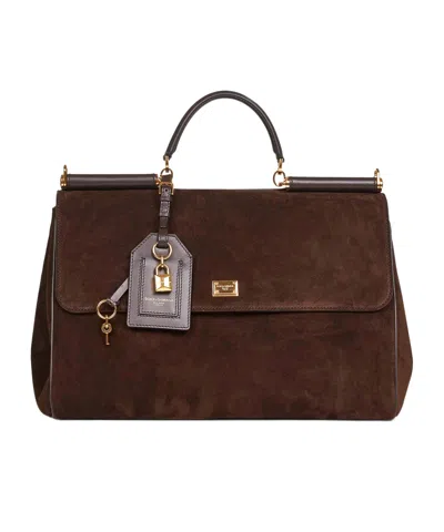 DOLCE & GABBANA DOLCE  GABBANA LOGO TAG TOP HANDLE BAG