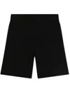 Dolce & Gabbana Jersey Jogging Shorts With Heraldic Patch In Black