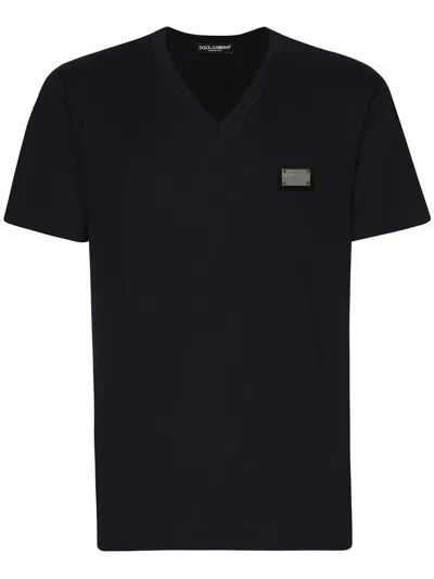 Dolce & Gabbana Cotton T-shirt In Black