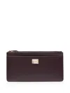 Dolce & Gabbana Logo-tag Zip-up Card Holder In Red