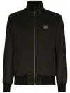 Dolce & Gabbana Technical Jersey Sweatshirt With Branded Tag In Black