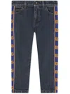 Dolce & Gabbana Logo-tape Jeans In Blue