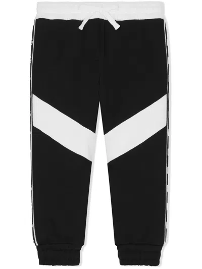 Dolce & Gabbana Kids' Logo-tape Track Pants In Black
