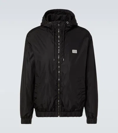 Dolce & Gabbana Logo Technical Jacket In Black