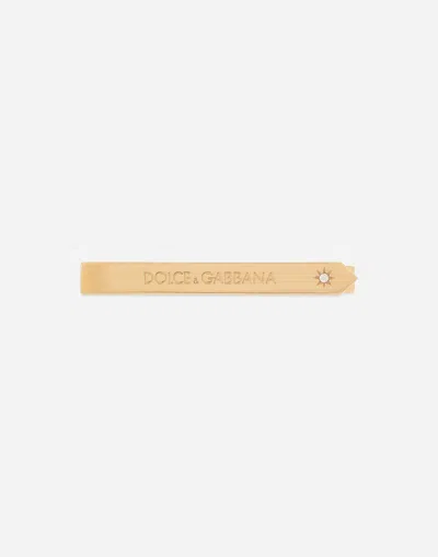 Dolce & Gabbana Logo Tie Clip In Gold