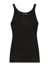 Dolce & Gabbana 'tank Top With Dg Embroidery In Black