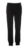 Dolce & Gabbana Drawstring Waist Ribbed Track Pants In Black