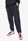 Dolce & Gabbana Logo Track Pants In Tech Fabric In Blue