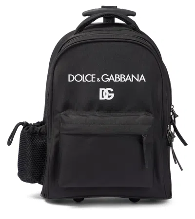 Dolce & Gabbana Kids' Logo Trolly Backpack In Black